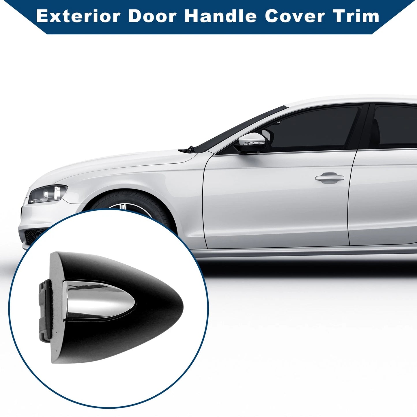 Exterior Door Handle Cover Trim Matte Black for Buick LaCrosse (2017–2019)
