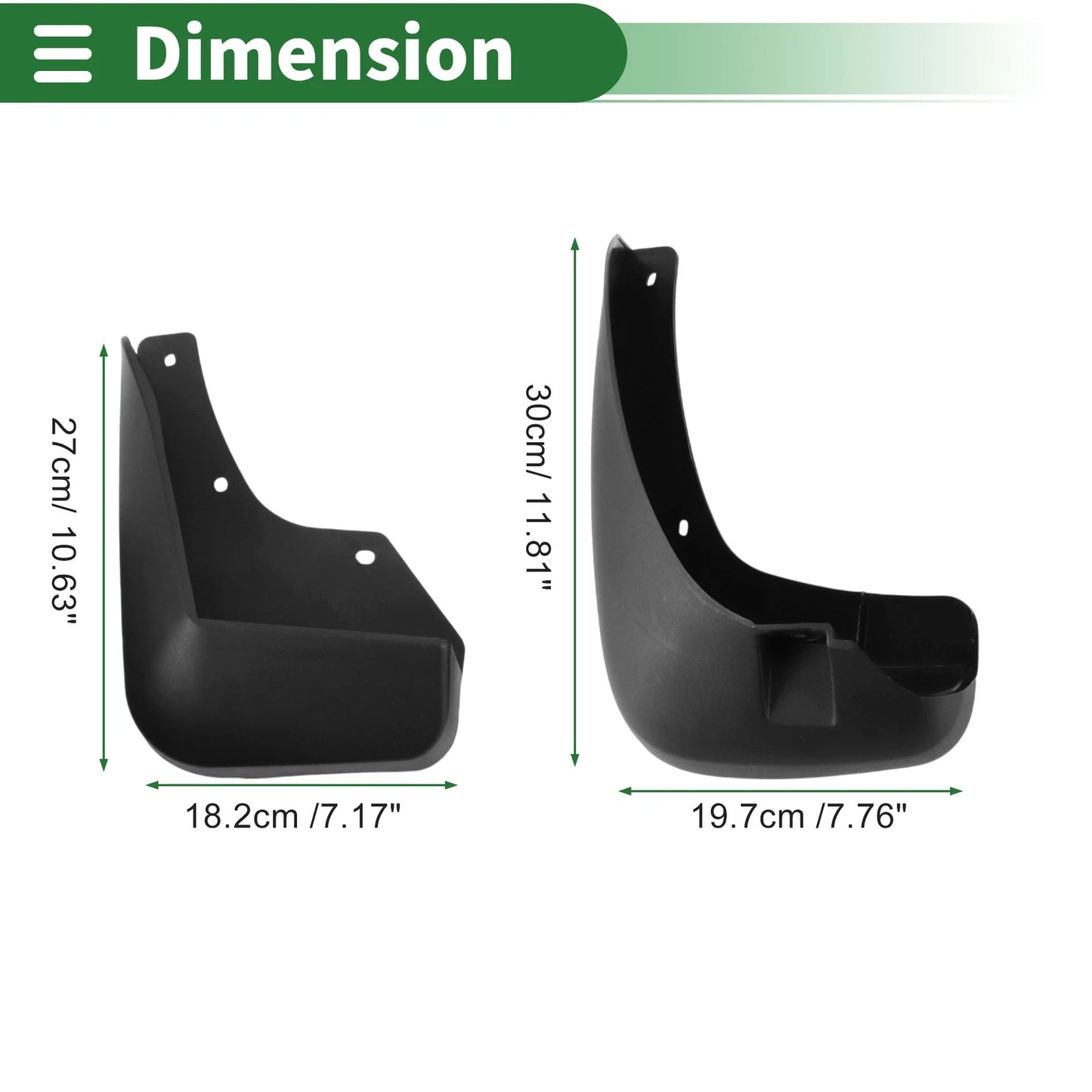 Mud Flaps Splash Guards for Chevrolet Captiva Sport (2015-2019)