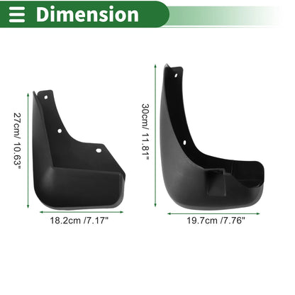 Mud Flaps Splash Guards for Chevrolet Captiva Sport (2015-2019)