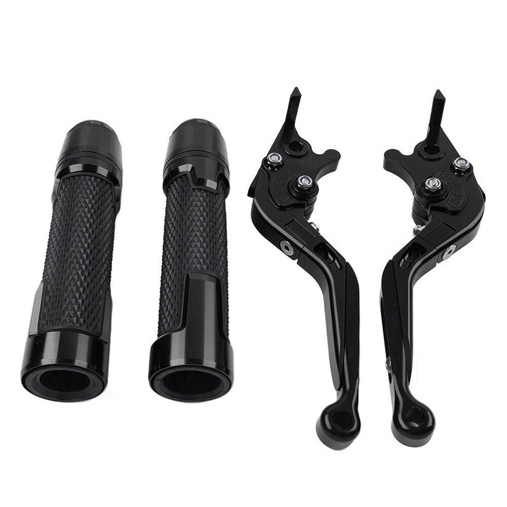 Black Extendable Brake Clutch Levers & Grips for Suzuki GSXR750
