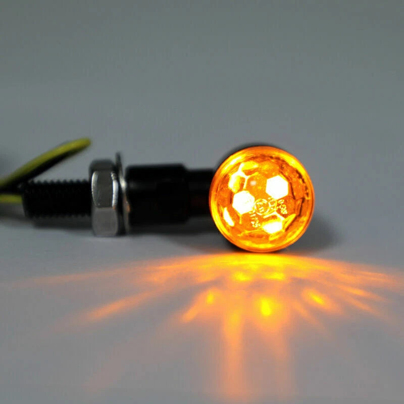 2 x Universal Motorcycle Mini Indicator Lamps for Various Models
