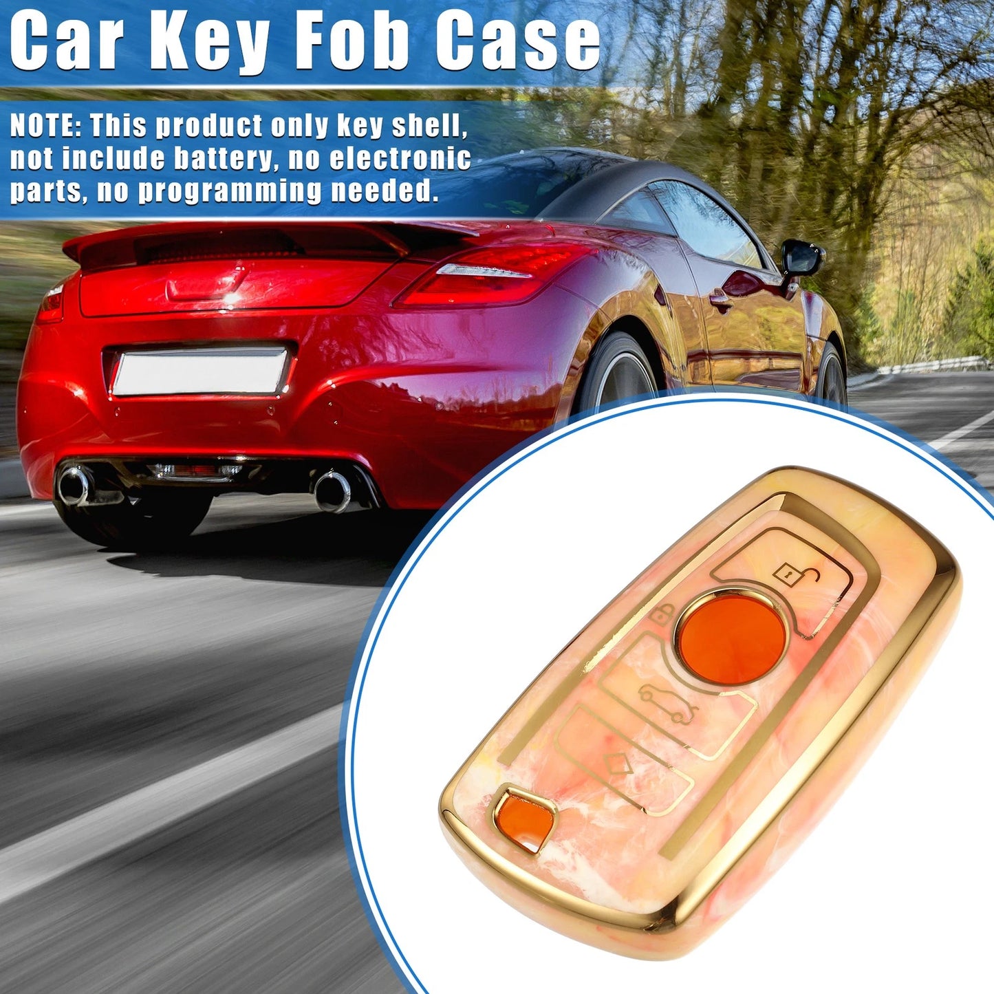 4 Button Remote Key Fob Cover Shell for BMW 2 Series, 3 Series, X4 (2014-2023)