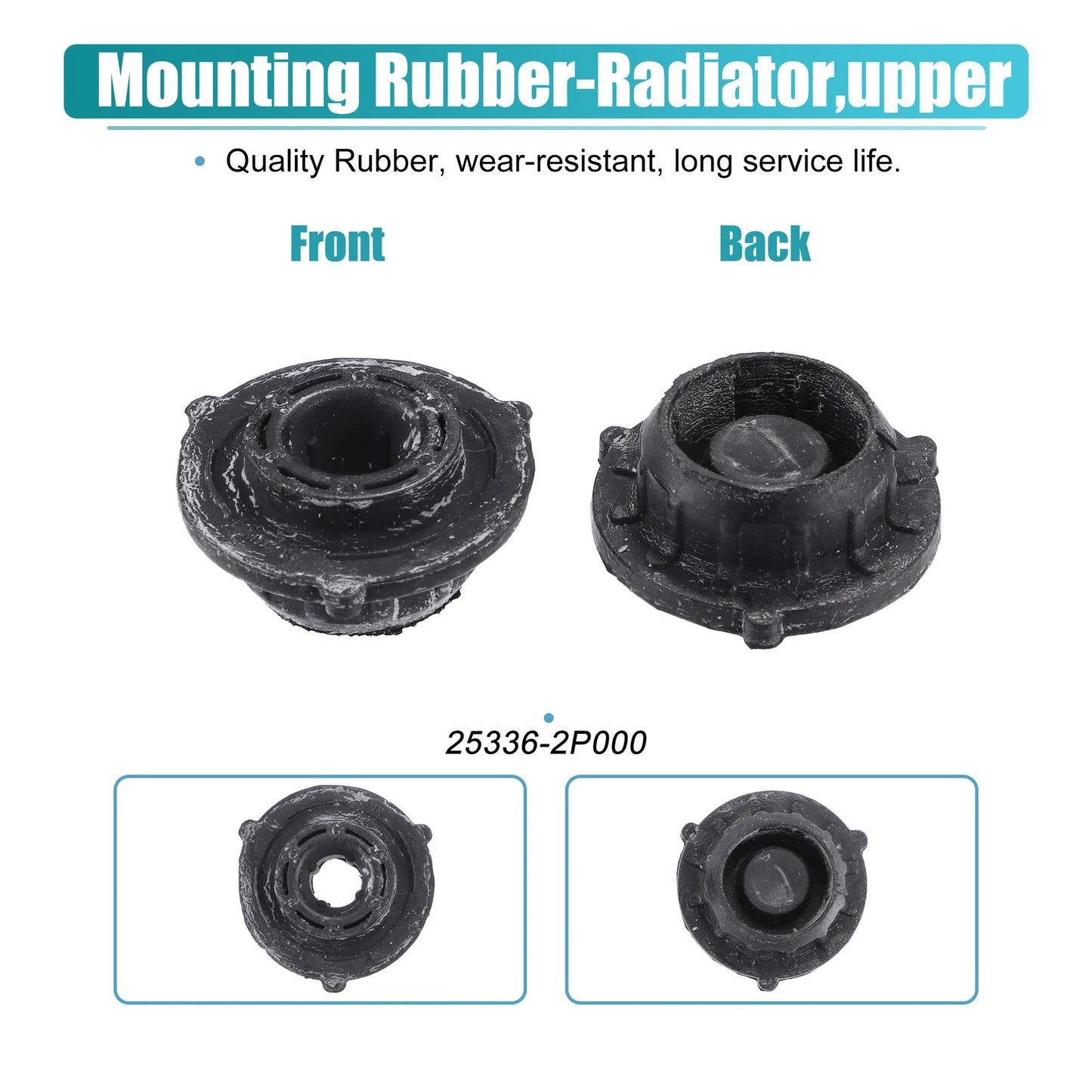 Lower Rubber Cushion Radiator Mount Insulators for Kia Sorento (2011-2015)