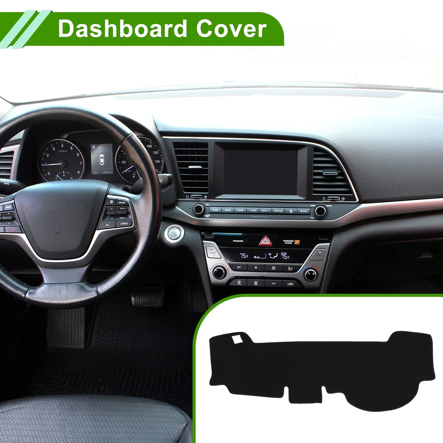 Dashboard Cover for Honda N-WGN JH3/JH4 2019-2024 Black 1 x Anti-Slip