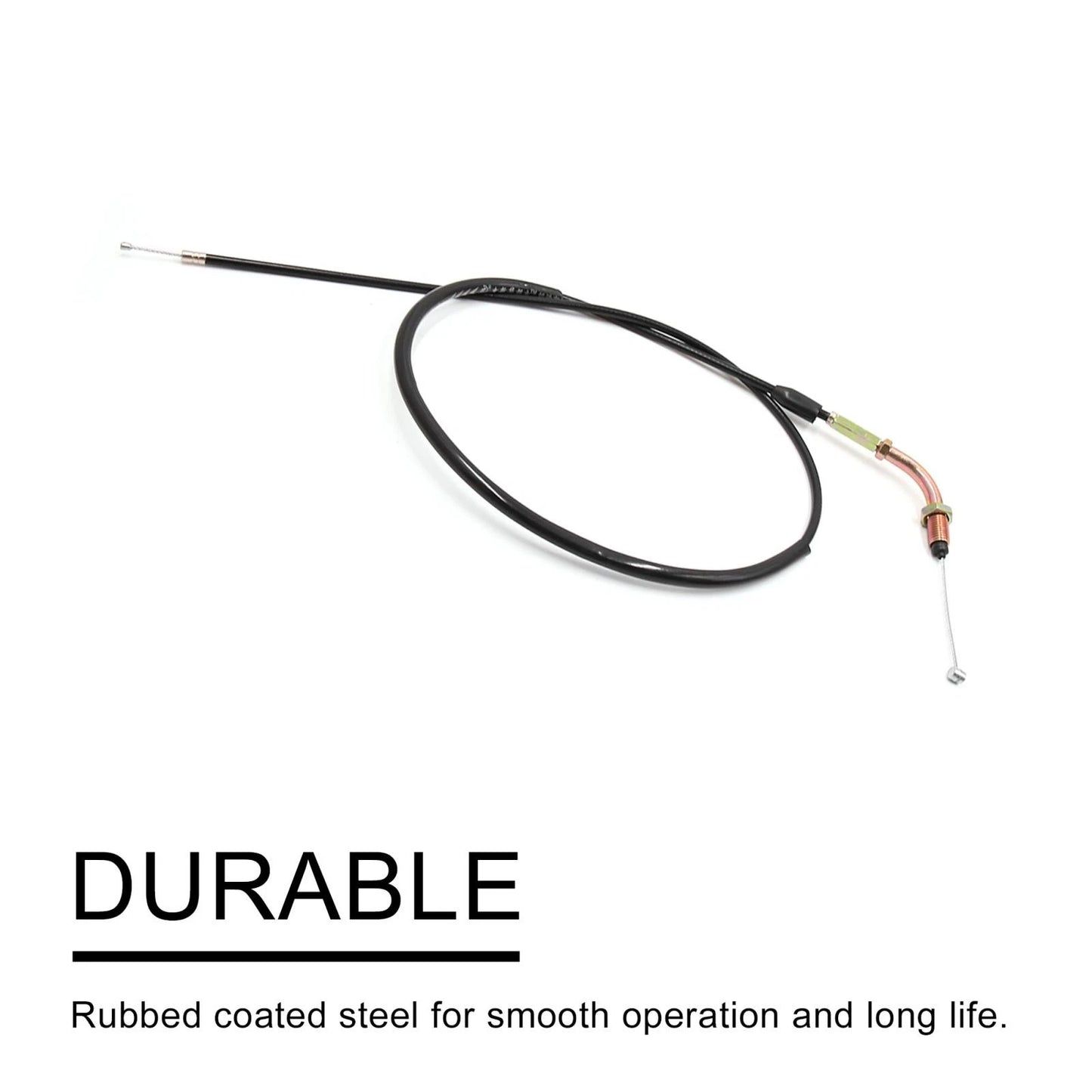 Throttle Cable Wire / 110cm 43.3" Rubber Coated Black for Honda CM125