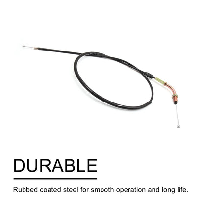 Throttle Cable Wire / 110cm 43.3" Rubber Coated Black for Honda CM125