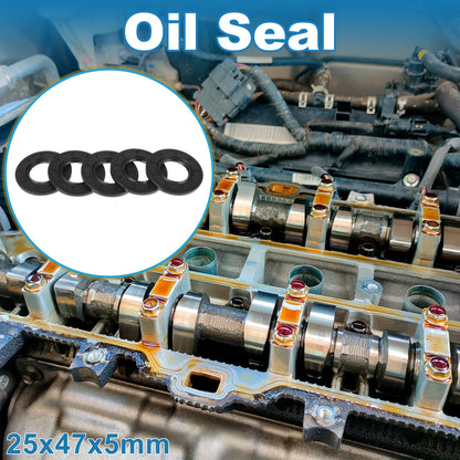 Oil Seal 5 Pcs Seal Ring Rotary Shaft Nitrile Rubber 25x47x5mm for Make Model