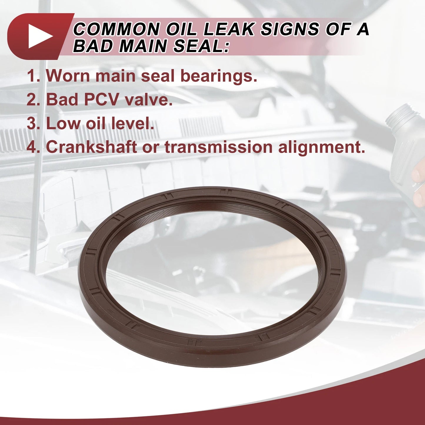 Crankshaft Oil Seal for Kia Sedona, Hyundai, Genesis (2006-2020)