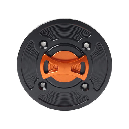4-Hole Gas Fuel Tank Cap Cover CNC Orange for DUCATI Panigale V4/S/R (2018-2021)