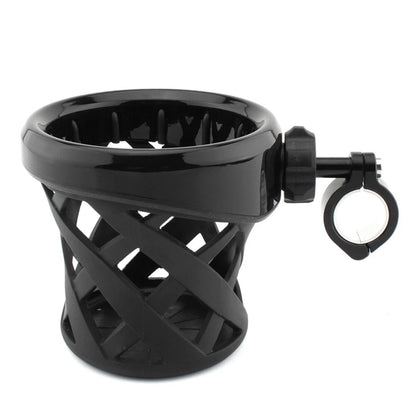 Cup Holder for Round Handlebars 7/8"-1" (22-25mm) Black - Universal Fit