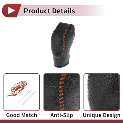 Gear Shift Knob Cover for Ford Fusion (2013-2016) Black Brown