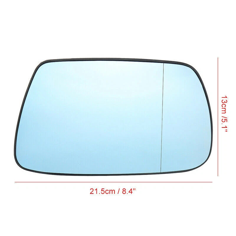 Heated Mirror Glass for 2005-2010 Jeep Grand Cherokee Left & Right Side Blue