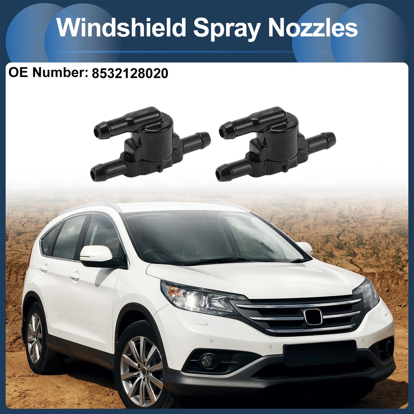 Windshield Washer Nozzle & Fluid Hose for Toyota Corolla (2014-2019)