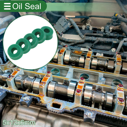 Oil Seal 5x12x6mm TPU High Pressure Green 5 pcs for Universal