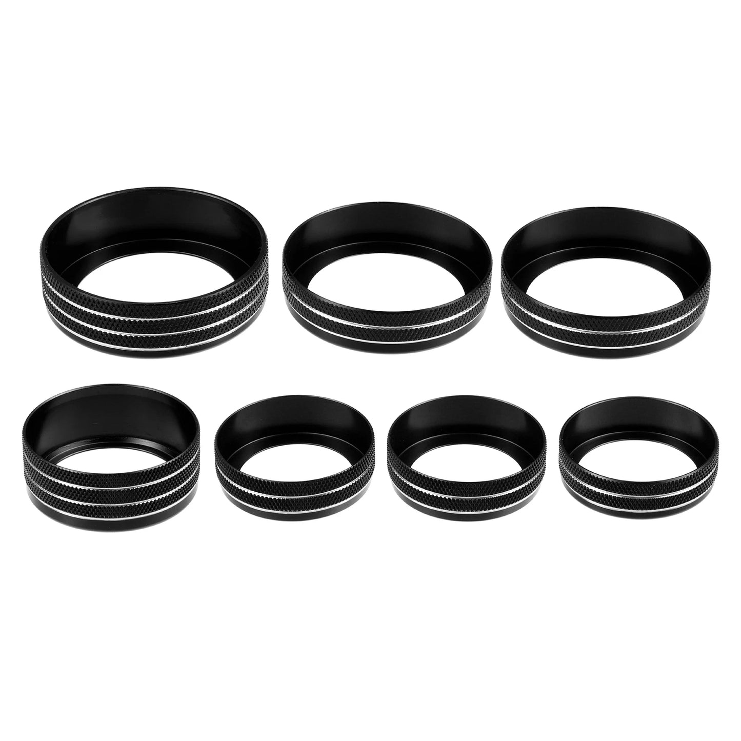 7 x Aluminum Alloy AC Switch Knob Cover Trim for Ford F-150 (2021-2022)