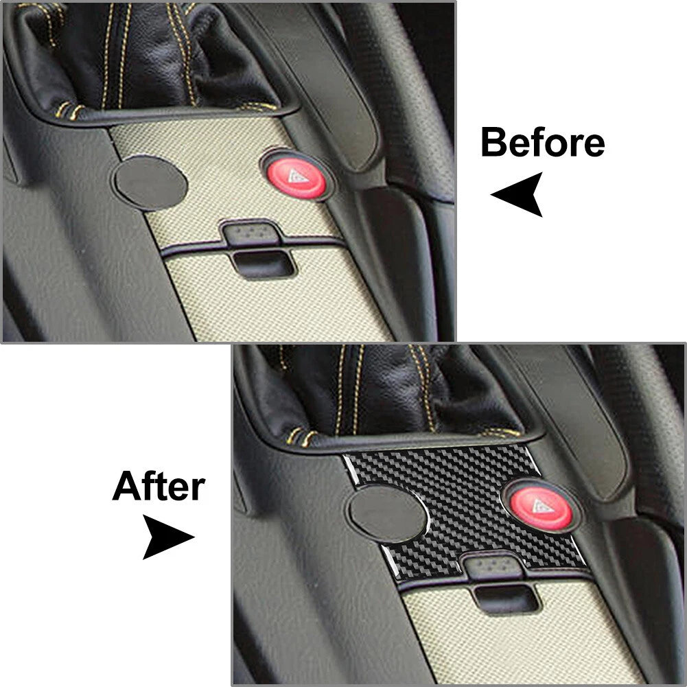 Hazard Light Button Cover Trim for Honda S2000 (2004-2009) Carbon Fiber Red
