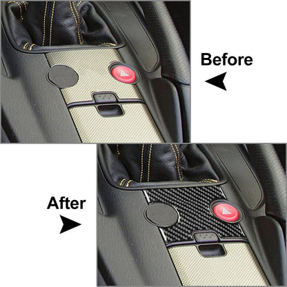Hazard Light Button Cover Trim for Honda S2000 (2004-2009) Carbon Fiber Red