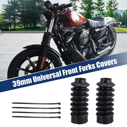 1 Pair 39mm Fork Covers Front Gaiters Shock Boots for Harley