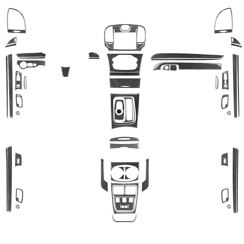 Real Carbon Fiber Interior Full Set Cover Trim Kit for Chrysler 300 2011-2023