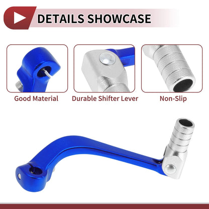 Folding Shifter Lever Blue Silver Tone for Honda CRF110F (2013–2018)