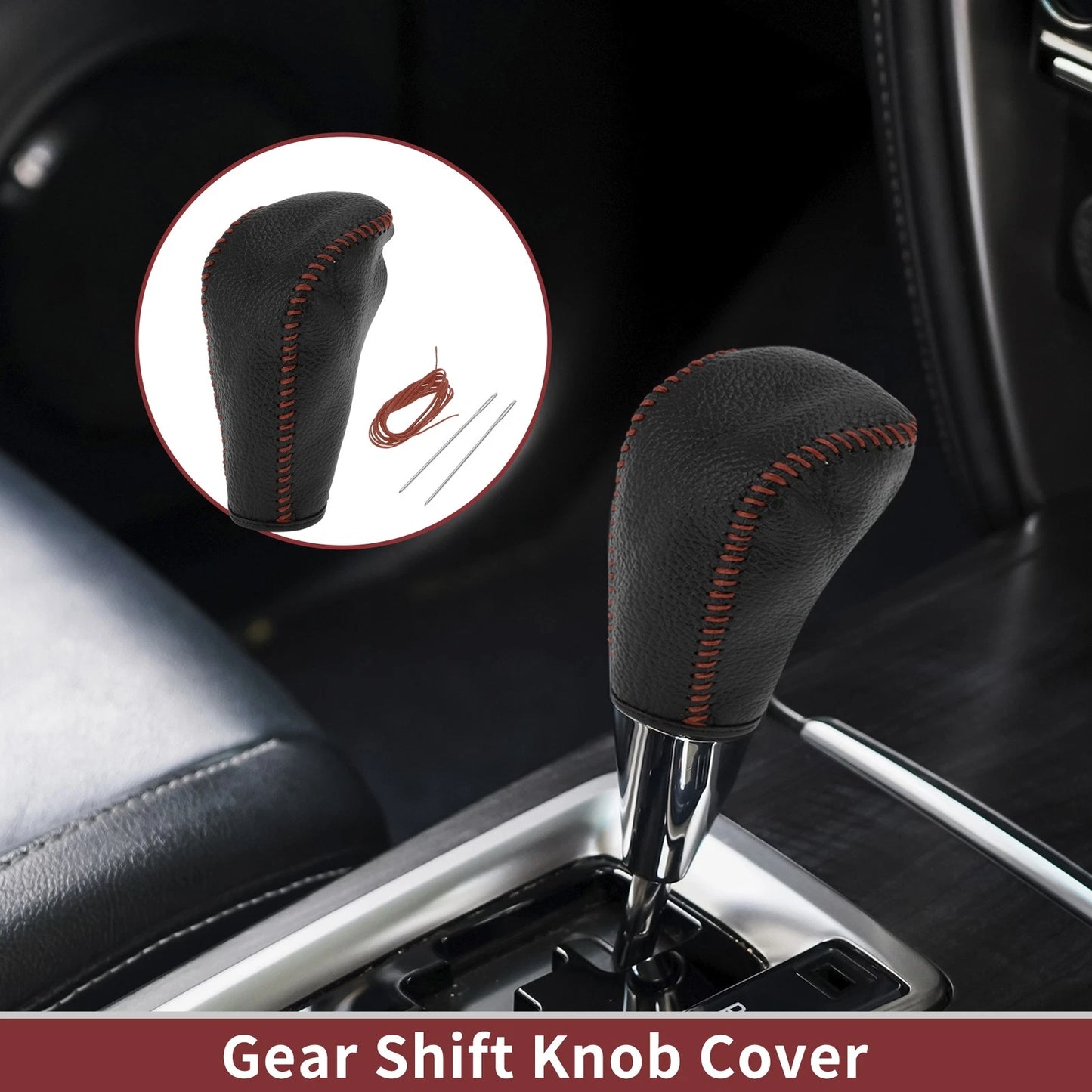 Gear Shift Knob Cover for BMW 3 Series E90 (2004-2012) Black Brown