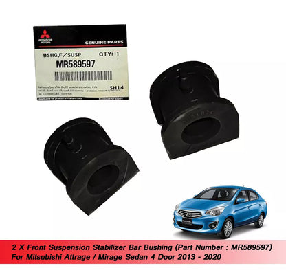 2 x Front Stabilizer Bar Bush for Mitsubishi Mirage Sedan (2012-2022)