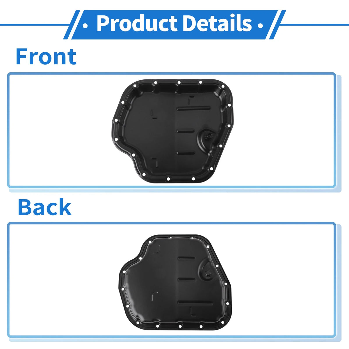 Engine Oil Pan for Toyota Corolla 2014-2022 Aluminum Alloy Black