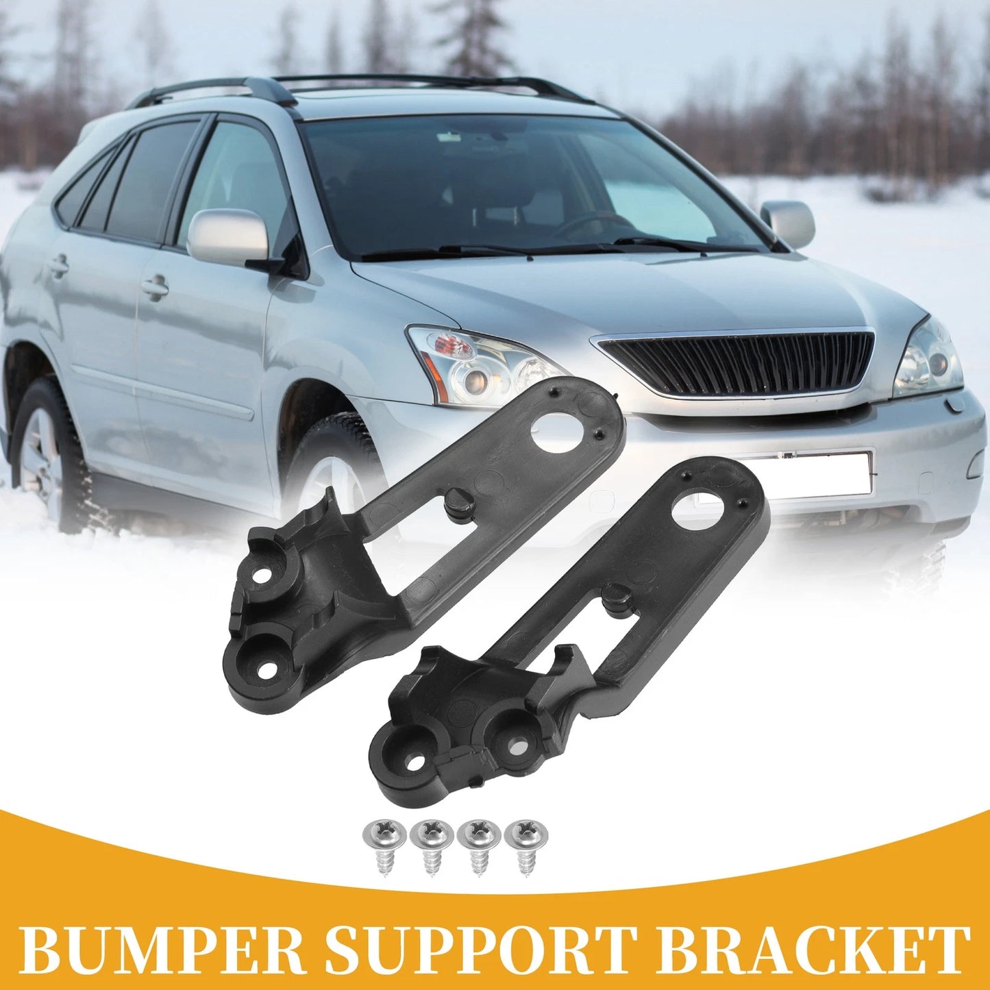 LH RH Side Front Bumper Support Bracket 1 Pair for Lexus RX330 (2004–2006)