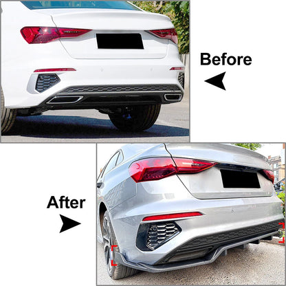 Rear Bumper Spoiler Lip for Audi A3 Sedan Pre-Facelift (2020-2024)