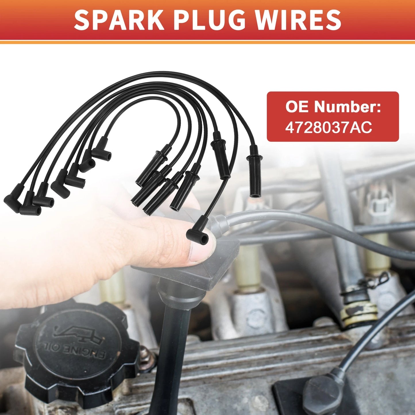 7 x Spark Plug Wire Ignition Coil Cable for Dodge Dakota (1999-2003)