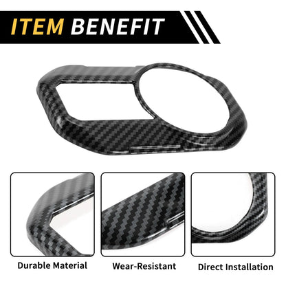 Headlight Button Panel Cover for Jeep Carbon Fiber Pattern (2018-2023)