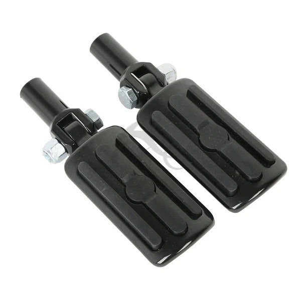 Black Rear Passenger Foot Pegs Clevis Mount for Harley Softail Fatboy (2000-2006)