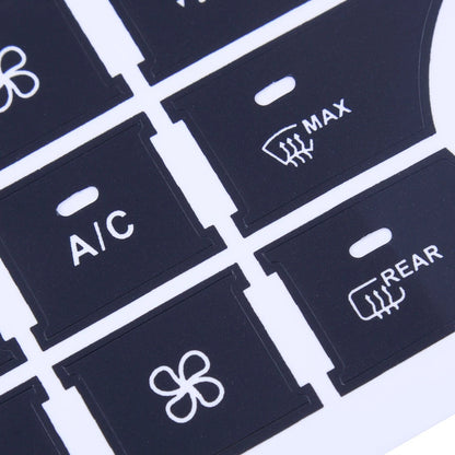 Vinyl Decal Set for Mercedes Benz AC Climate Button (New)