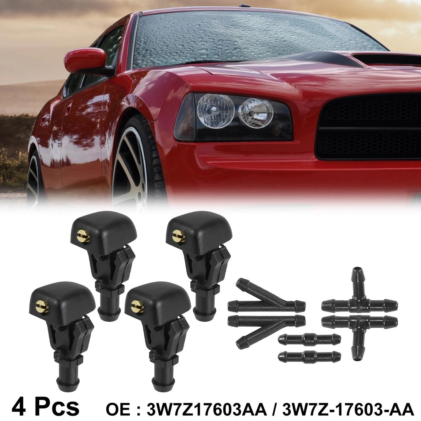 4pcs Front Windshield Washer Nozzles Kit for Ford F-150 (2004-2014)