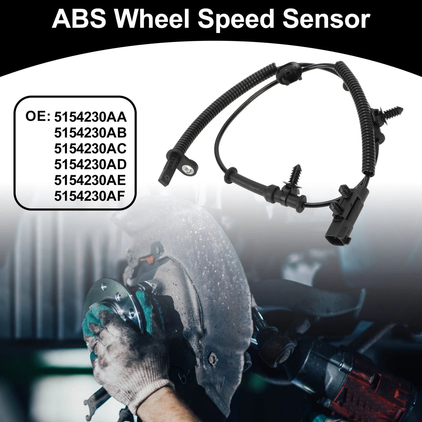 ABS Wheel Speed Sensor Kit 1 Pc for Dodge Rear Left/Right