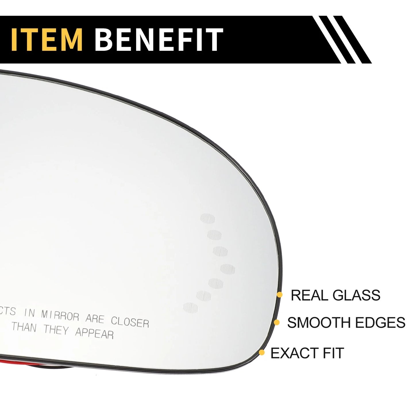 Heated Right Mirror Glass Replacement for GMC Sierra 2500 3500 HD