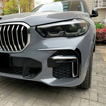 Gloss Black Fog Light Covers for BMW X5 G05 (2019-2022)