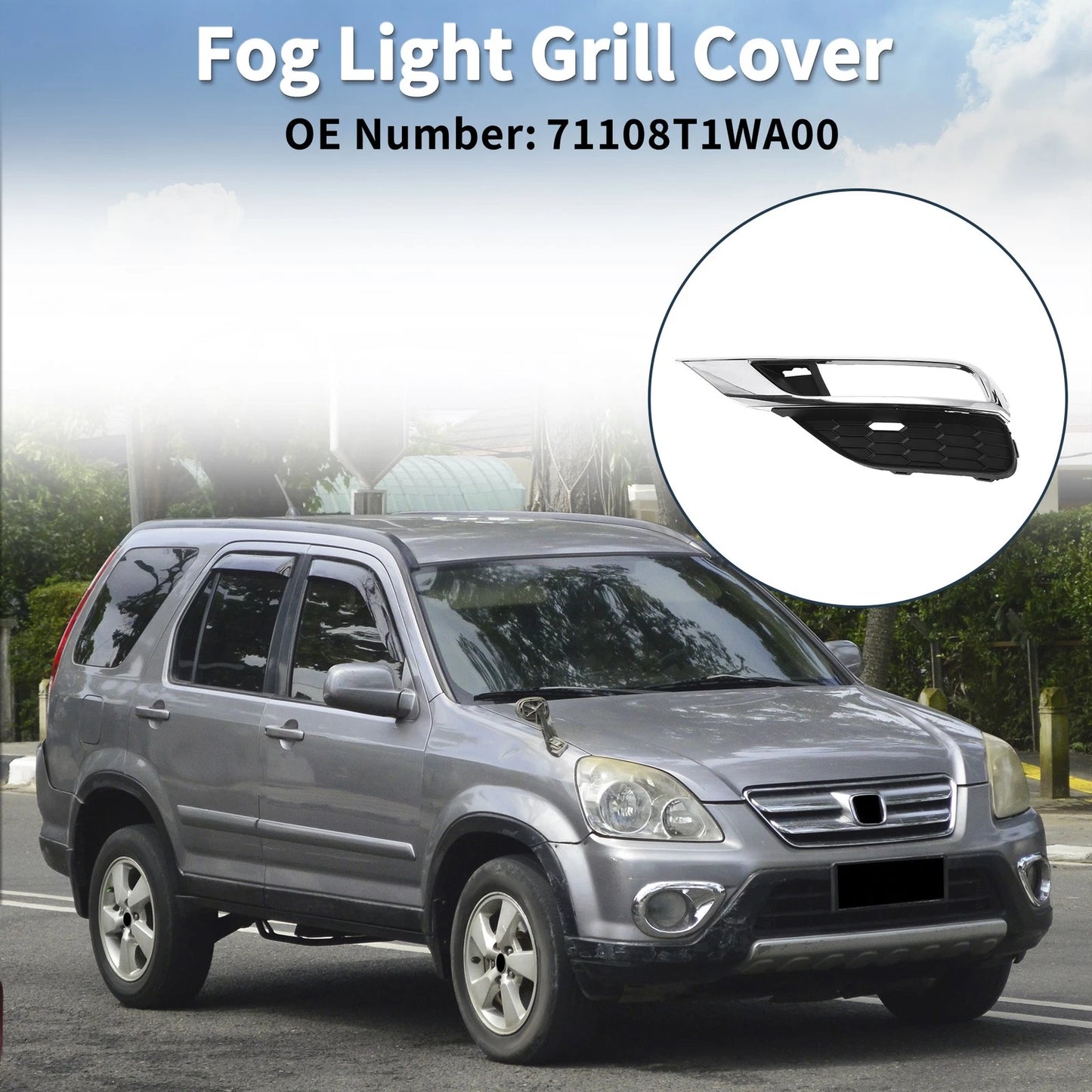Front Left Fog Light Grill for Honda CRV (2015-2016)