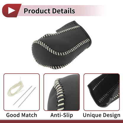 Car Gear Shift Knob Cover for Honda CR-V (2023) - Beige Faux Leather