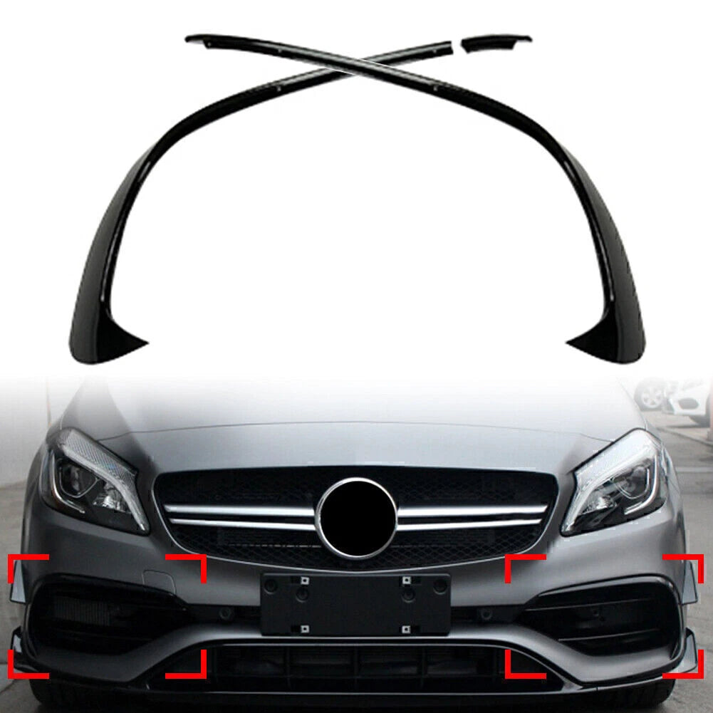 Front Bumper Lip Splitter Spoilers for Mercedes A-Class W176 (2016-2018)