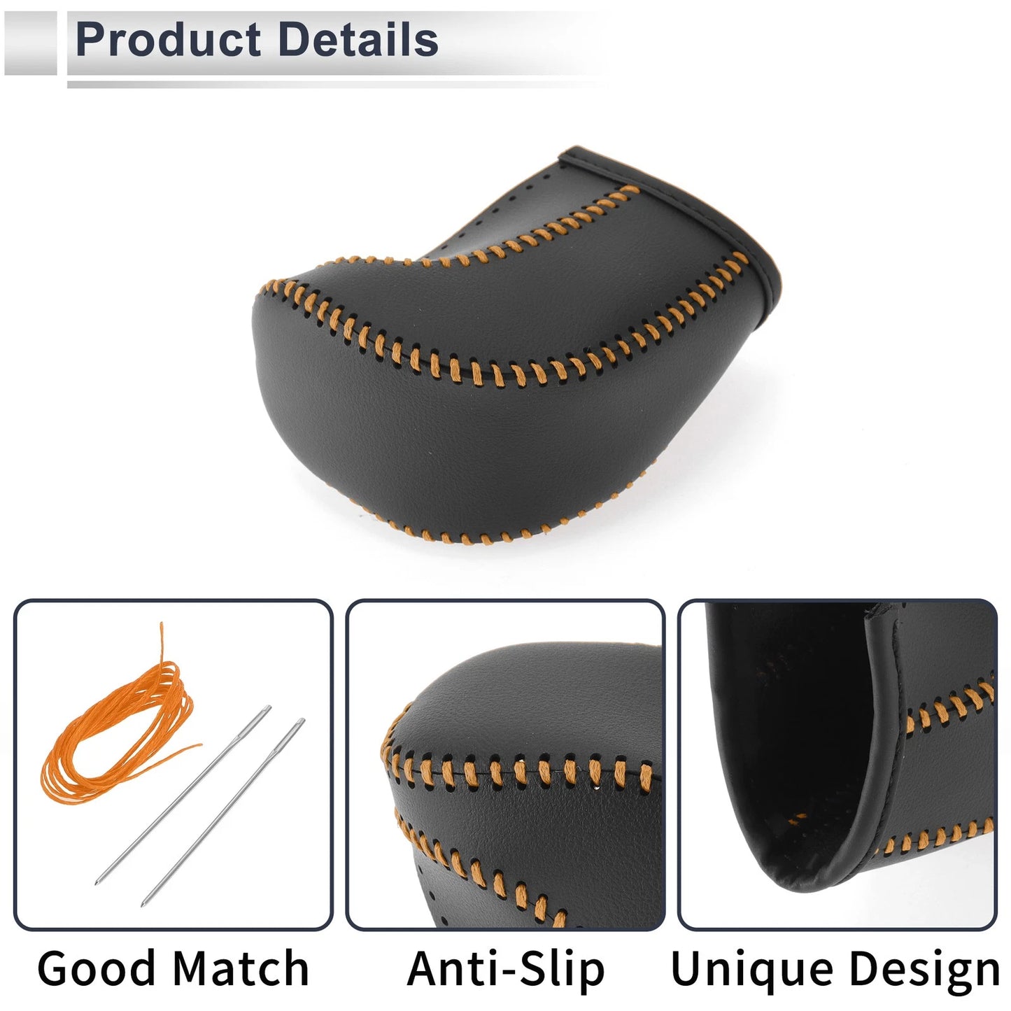 Car Gear Shift Knob Cover for Toyota Tacoma (2016-2022) Black Orange