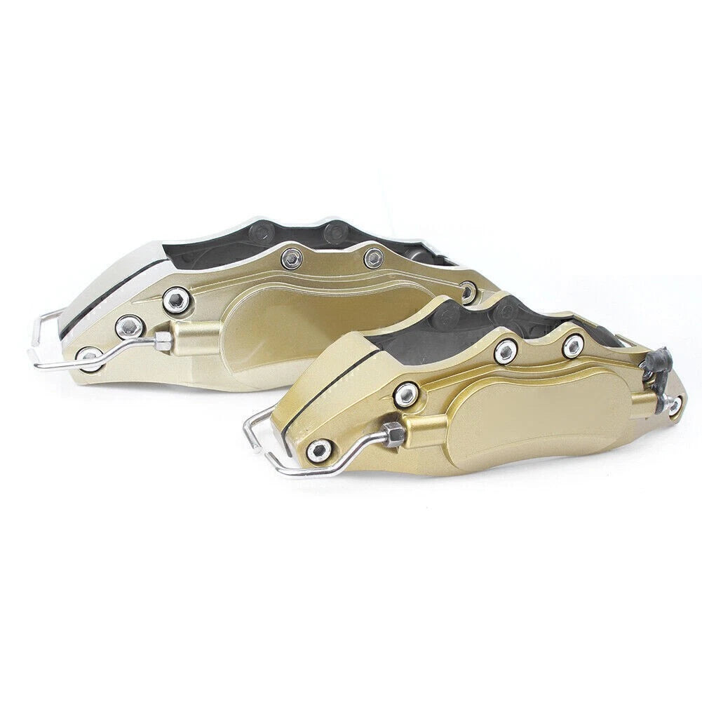4 x Metal 3D Universal Gold Brake Caliper Covers for Make & Model