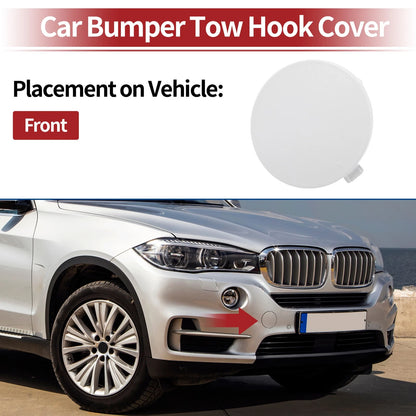 Front Tow Hook Cover for BMW X5 F15 (2014-2018) - White 1 Pcs