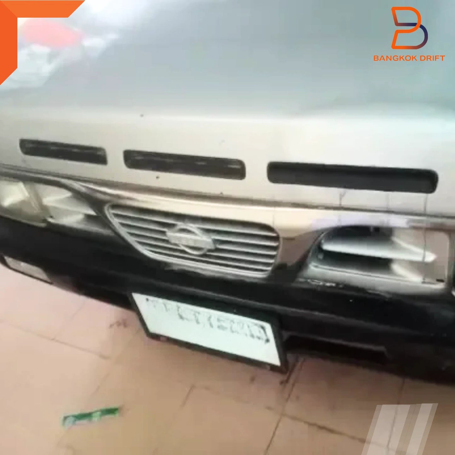 Black Bonnet Hood Vent Grille Inserts for Nissan Navara D21 (1986-1997)