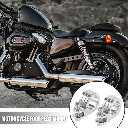 2 x 1.5in 38mm Clamp Foot Peg Mount Engine Guard Bar for Harley