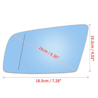 Heated Left Driver Side Door Mirror Glass for BMW E60 E61 E63 E64 (2007-2010)