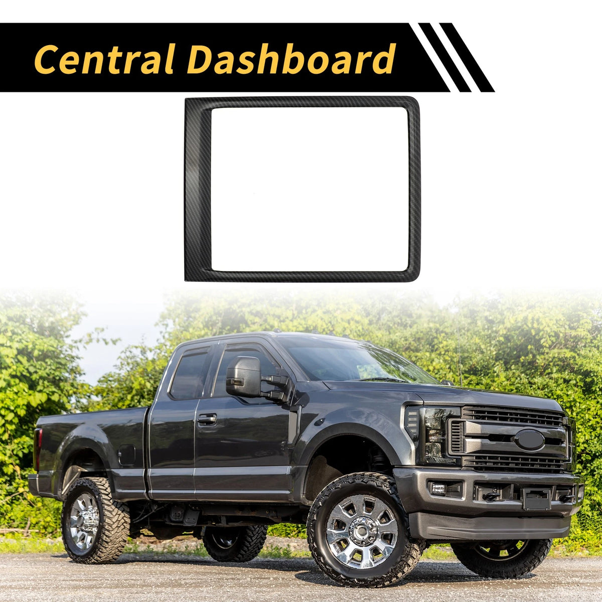 Dash Organizer Tray for Ford F-150 (2015-2020) Carbon Fiber Black