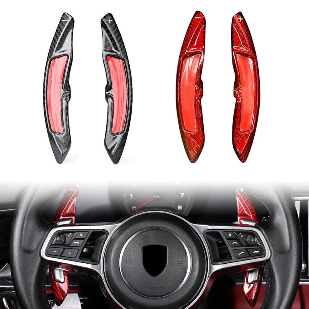 2 x Steering Wheel Shift Paddle Extensions for Porsche Macan Cayenne 718