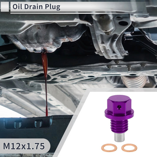M12x1.75 Engine Oil Drain Plug with Gasket for Car Motorcycle Boat