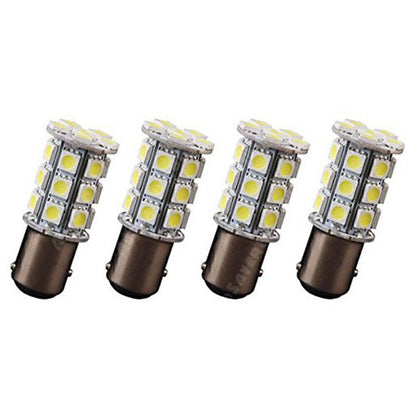 4 x BA15D 5050 27 SMD White Marine Boat Cabin Lamp Bulb